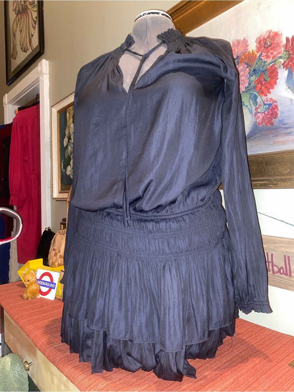 Clock Strikes Midnight Black Dress from “The Impeccable Pig” - Size Large